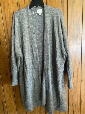 H&M Gray Open Knit Cardigan